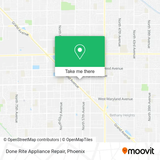 Done Rite Appliance Repair map