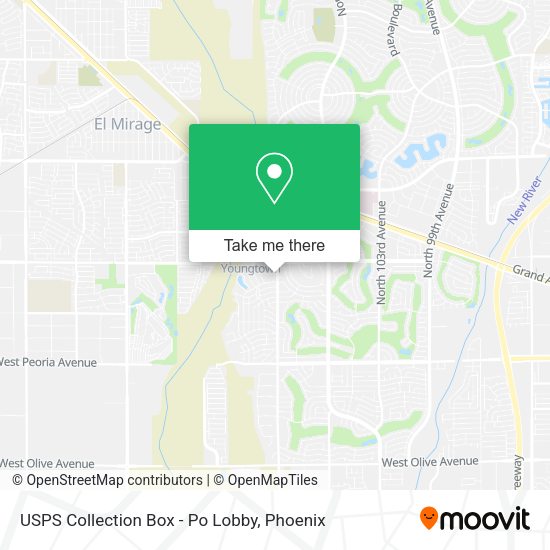 USPS Collection Box - Po Lobby map