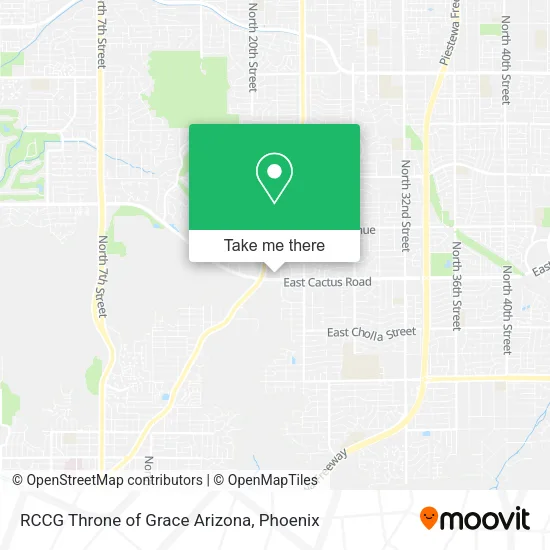 RCCG Throne of Grace Arizona map