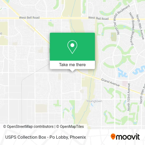 USPS Collection Box - Po Lobby map