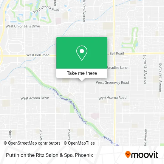 Puttin on the Ritz Salon & Spa map