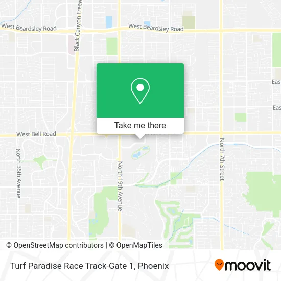 Mapa de Turf Paradise Race Track-Gate 1