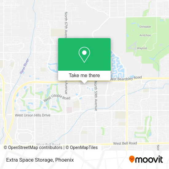 Mapa de Extra Space Storage