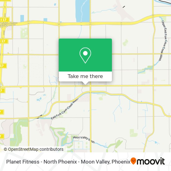 Mapa de Planet Fitness - North Phoenix - Moon Valley