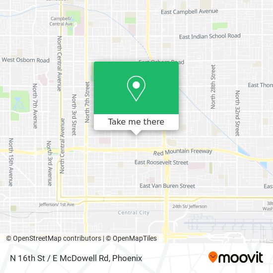 N 16th St / E McDowell Rd map