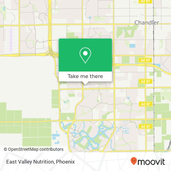 East Valley Nutrition map