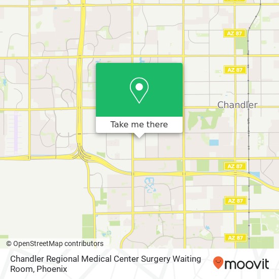 Mapa de Chandler Regional Medical Center Surgery Waiting Room