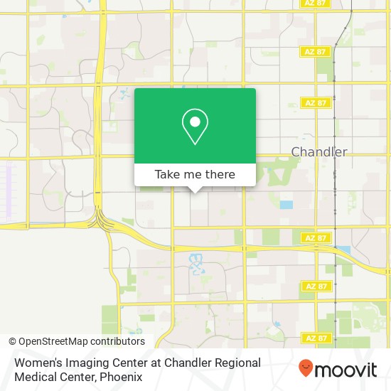 Mapa de Women's Imaging Center at Chandler Regional Medical Center