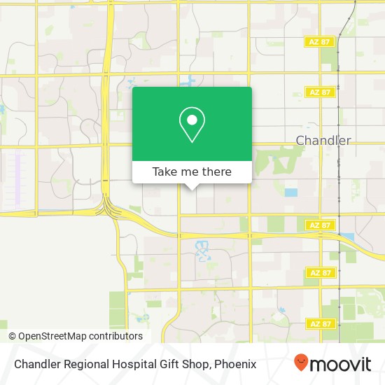Mapa de Chandler Regional Hospital Gift Shop