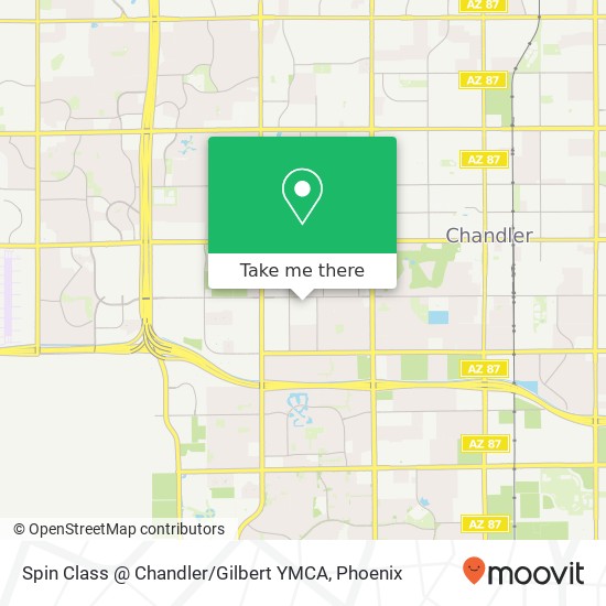 Mapa de Spin Class @ Chandler / Gilbert YMCA