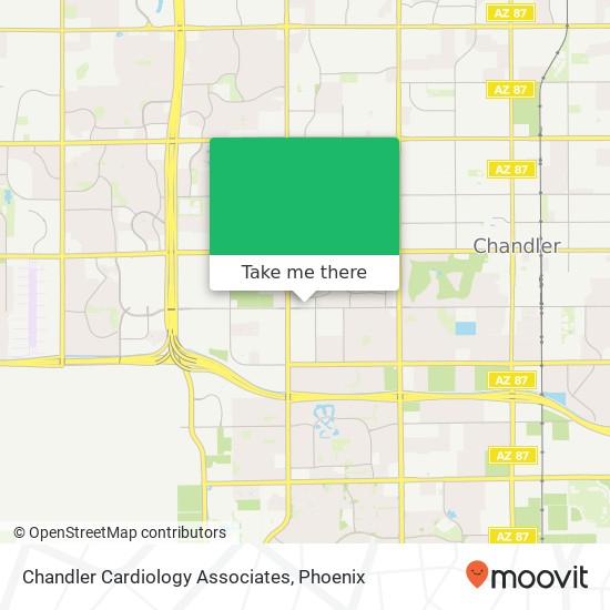 Chandler Cardiology Associates map