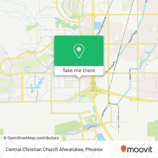 Mapa de Central Christian Church Ahwatukee