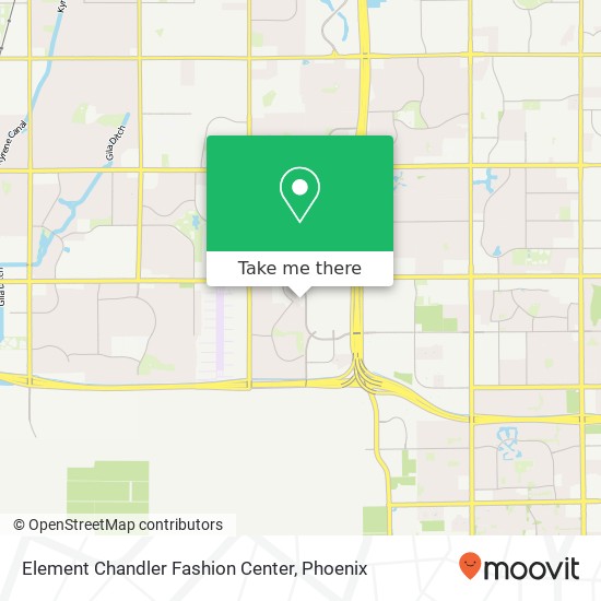 Mapa de Element Chandler Fashion Center