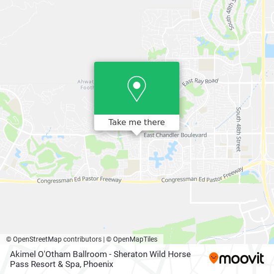 Akimel O'Otham Ballroom - Sheraton Wild Horse Pass Resort & Spa map