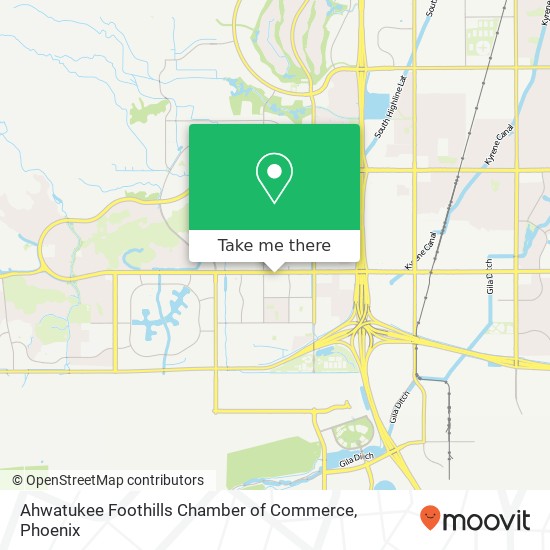 Ahwatukee Foothills Chamber of Commerce map