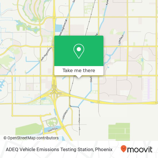 Mapa de ADEQ Vehicle Emissions Testing Station