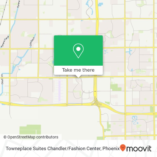 Towneplace Suites Chandler / Fashion Center map