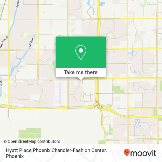 Mapa de Hyatt Place Phoenix Chandler-Fashion Center