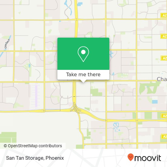 San Tan Storage map