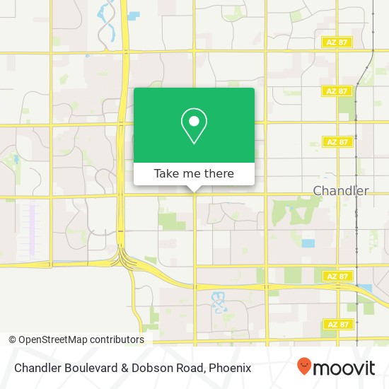 Chandler Boulevard & Dobson Road map