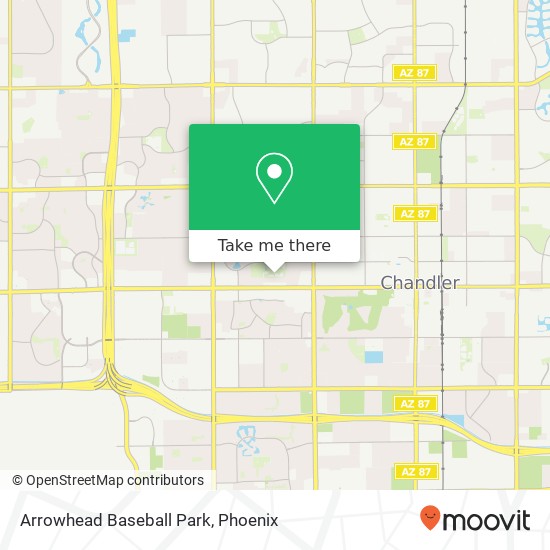 Arrowhead Baseball Park map