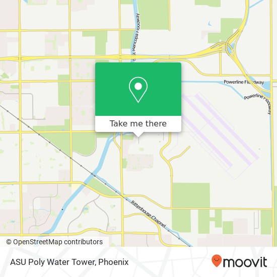 ASU Poly Water Tower map