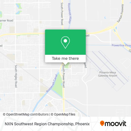 NXN Southwest Region Championship map