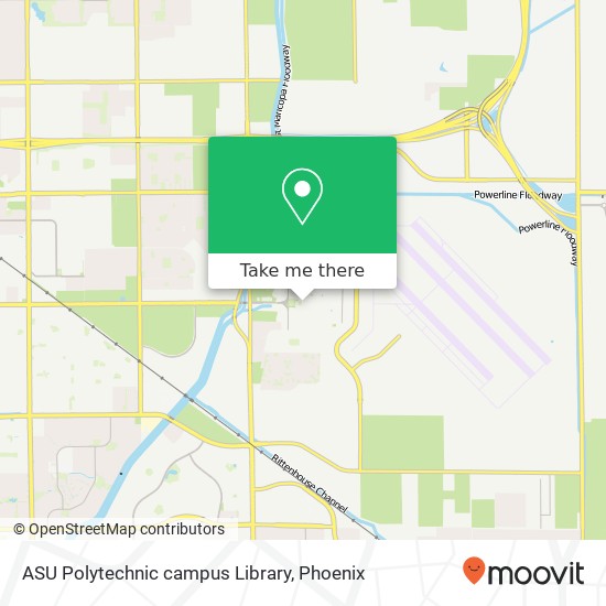 Mapa de ASU Polytechnic campus Library