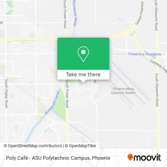 Mapa de Poly Café - ASU Polytechnic Campus