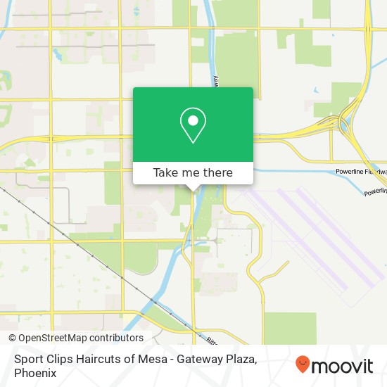 Sport Clips Haircuts of Mesa - Gateway Plaza map