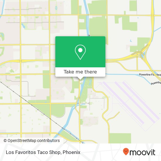 Mapa de Los Favoritos Taco Shop