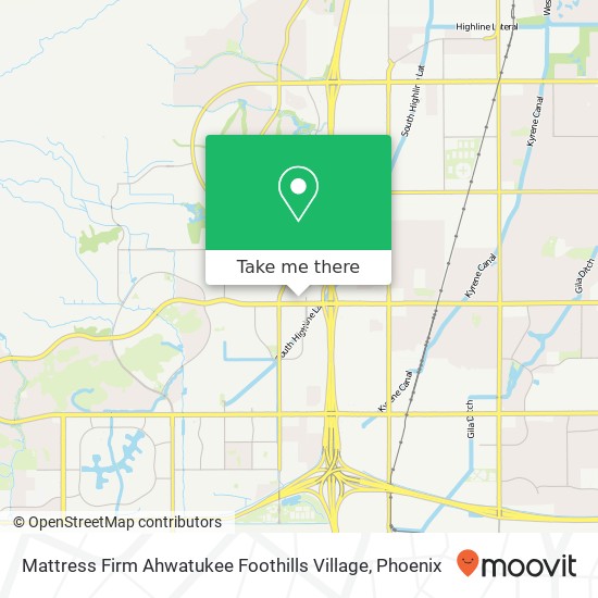 Mapa de Mattress Firm Ahwatukee Foothills Village