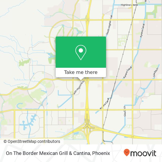 Mapa de On The Border Mexican Grill & Cantina