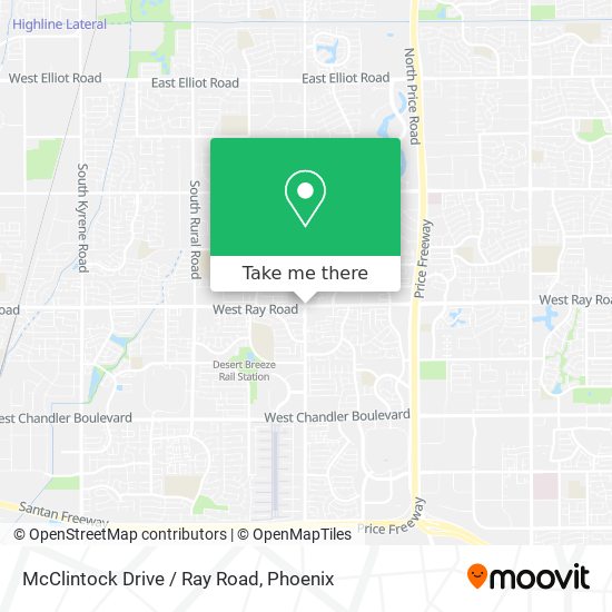 McClintock Drive / Ray Road map