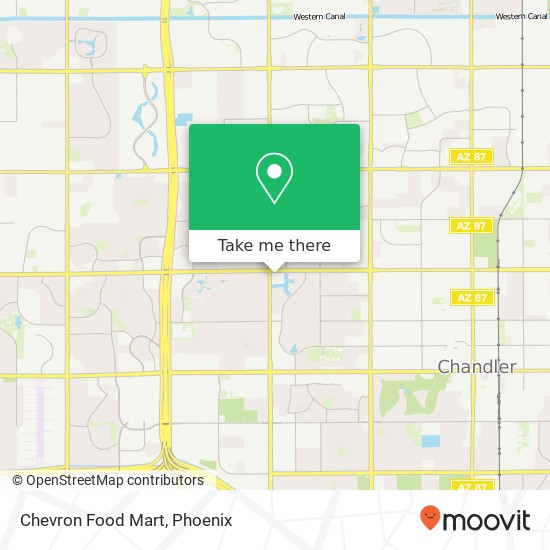 Mapa de Chevron Food Mart