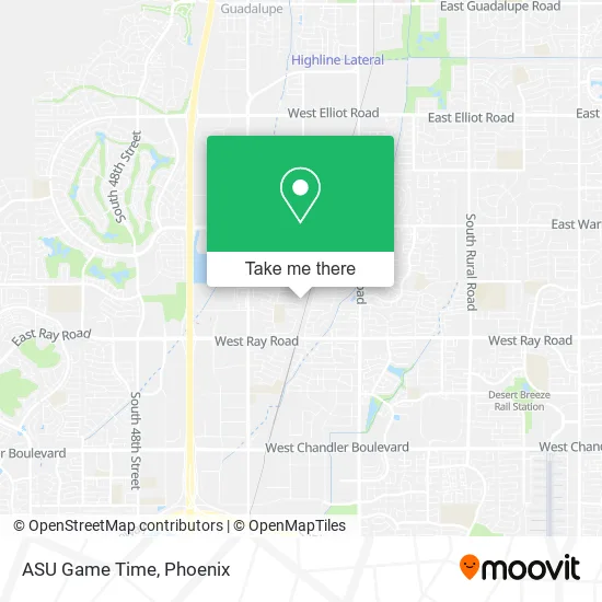 ASU Game Time map