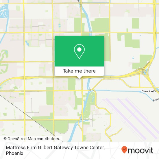 Mattress Firm Gilbert Gateway Towne Center map