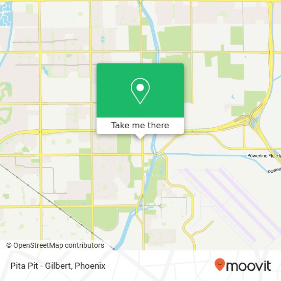 Pita Pit - Gilbert map