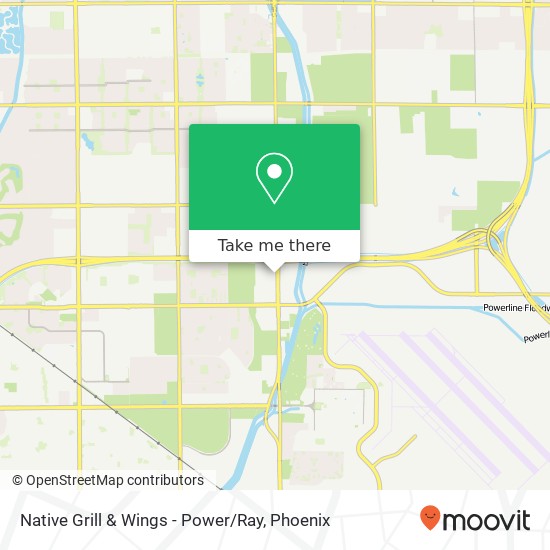 Native Grill & Wings - Power / Ray map