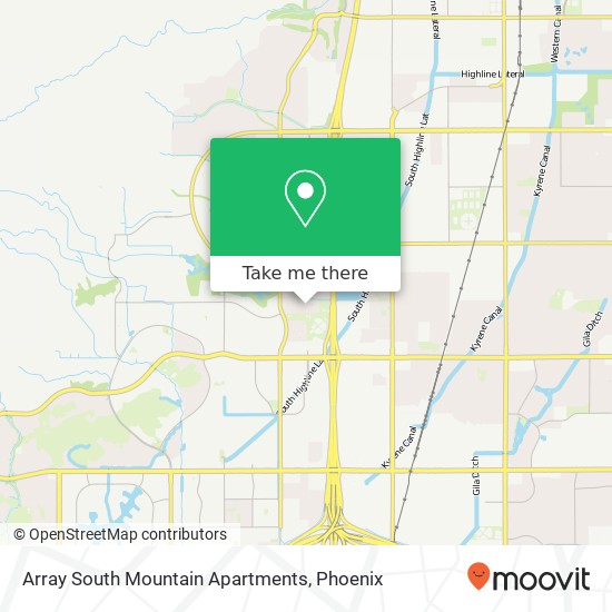 Array South Mountain Apartments map