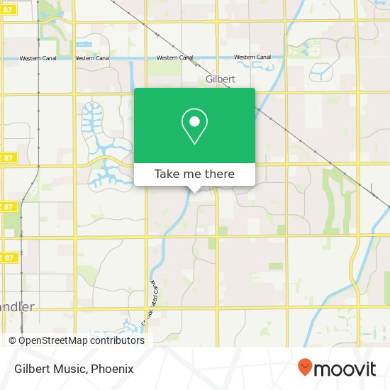 Gilbert Music map