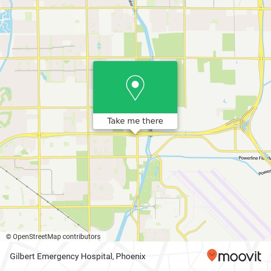 Gilbert Emergency Hospital map