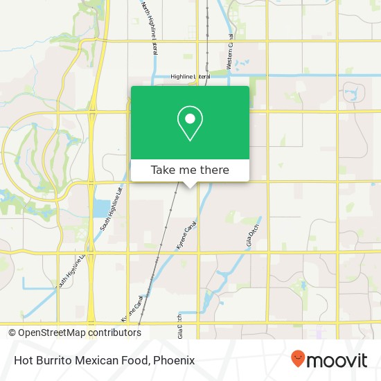 Mapa de Hot Burrito Mexican Food