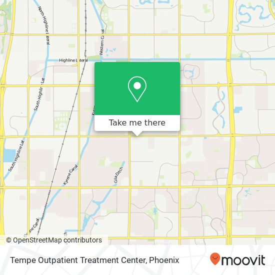 Mapa de Tempe Outpatient Treatment Center