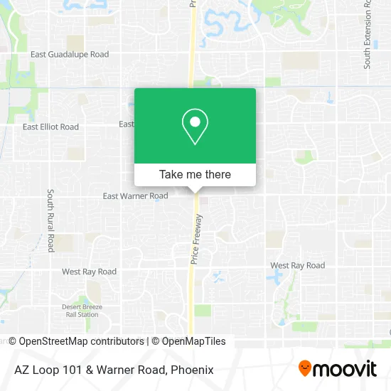 AZ Loop 101 & Warner Road map