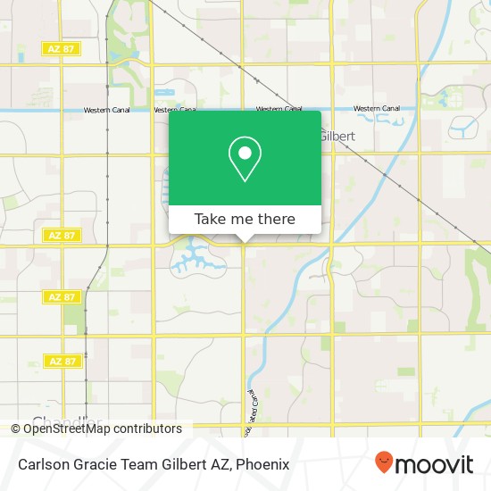 Mapa de Carlson Gracie Team Gilbert AZ