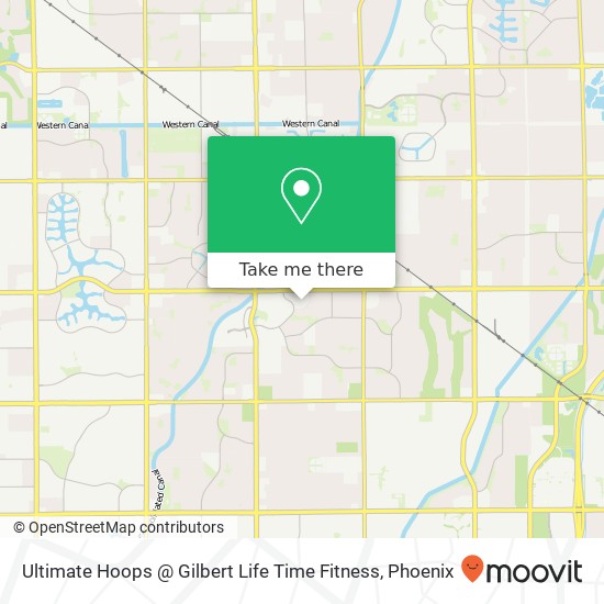 Ultimate Hoops @ Gilbert Life Time Fitness map