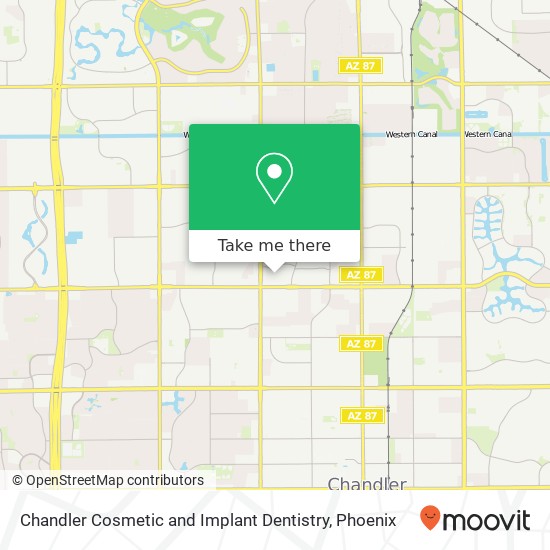 Chandler Cosmetic and Implant Dentistry map