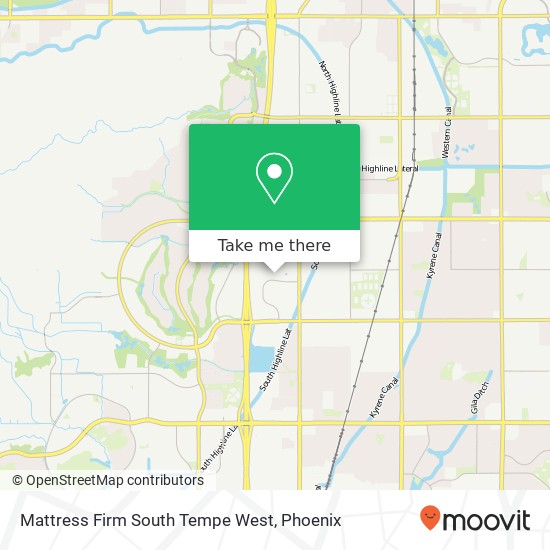 Mapa de Mattress Firm South Tempe West