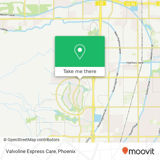 Mapa de Valvoline Express Care